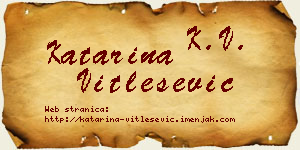 Katarina Vitlešević vizit kartica
